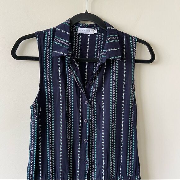 MARKET 33-STRIPE Elastic Waist Romper - Picture 3 of 9